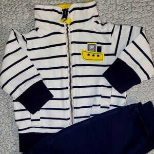 Carter's 3 month 2 piece zip up jacket and pants